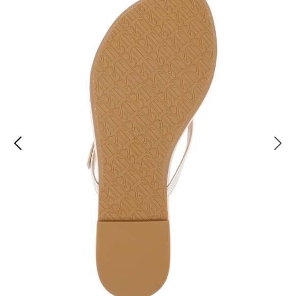 Badgley Mischka's Dynah Flat Sandal, White Leather, 6.0 - Picture 5 of 5